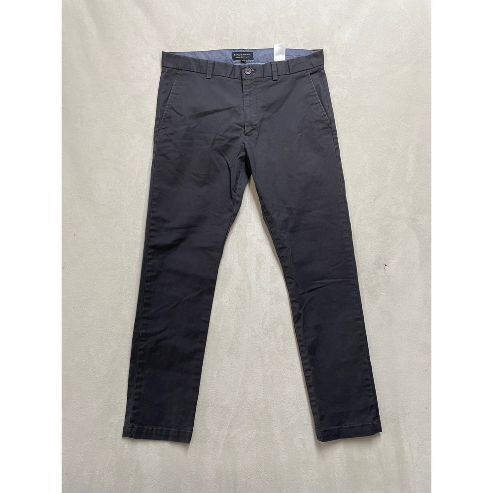 Banana Republic Fulton Skinny Chino Pants Mens 34x32 Dark Gray Stretch Cotton